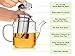 Glass Teapot Set with Infuser for Loose Tea - 1100ml Stove Top Safe Borosilicate Clear Glass Tea Pot with 4 Small Tea Cups, Silicone Trivet, & Cleaning Brush | Perfect Tea Set for Gift or Entertaining