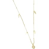 My Saint My Hero Behold Necklace – Handcrafted Symbol of Faith & Love with Cross Charms and Mary Medal - Wear As a Reminder You Are Loved and Never Alone