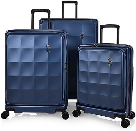 Echolac Hard Luggage Pc Trolley Travel Bag Front Open Anti Theft