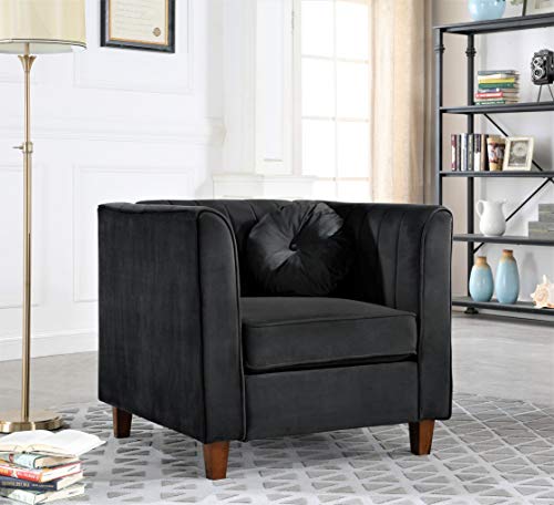 Container Furniture Direct Arvilla Mid Century Velvet Upholstered Chesterfield…