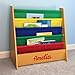 DIBSIES Personalized Kids Bookshelf (Honey with Primary Fabric)