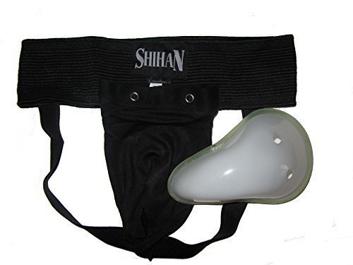 Groin Guard Elasticated BLACK - with Removable Cup - SENIOR - Taekwondo, Krav Maga MMA, Wrestling, Judo Kickboxing, Martial Arts