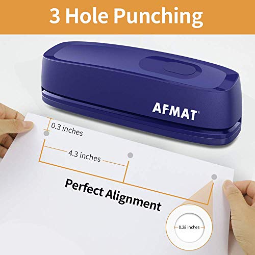 Electric 3 Hole Punch, AFMAT 3 Hole Punch Heavy Duty, 20Sheet Punch