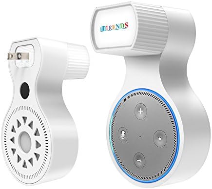 Outlet Wall Mount Holder Bracket for Echo Dot 2nd Generation - Let You Use Dot in Kitchen, Bathroom, Living Room, Bedroom - No Messy Wires or Screws (White)