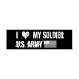 CafePress - U.S. Army: I Love My Soldier - Car Magnet 10 x 3, Magnetic Bumper Sticker