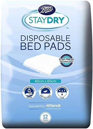 Boots Staydry Disposable Bed Pads - 12 Pack