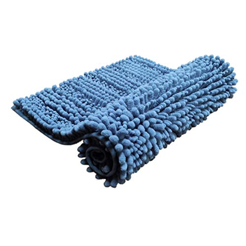 Polyte Premium Microfiber Shaggy Chenille Bath Mat Non Slip, 20 x 32 in