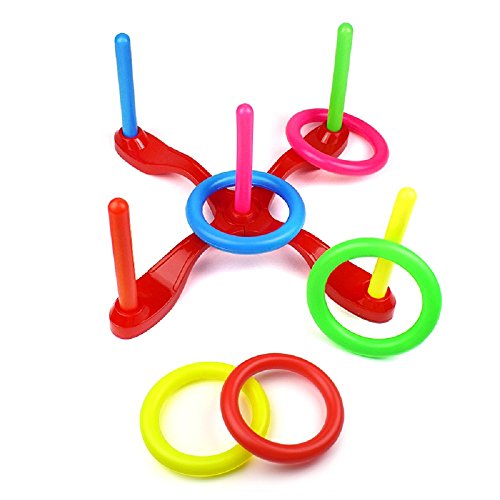 WisHouse Ring Toss Game Set - Toys Birthday Gifts for Kids - Fun Outdoor Game for Family - Easy to Assemble and Carry, Builds on Your Eye and Hand Coordination Skills
