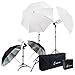 Julius Studio Photography Video Studio Portrait Lighting Kit, White & Black Umbrella Reflector, Continuous Bulb & Socket with Umbrella Insert, Light Stand Tripod, Carry Bag, Photo Studio, JSAG284