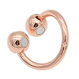 Rose Gold Copper Finger Ring Megnet Healing Ring Pain Therapy Gift 1 Pc