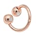 Qlychee Rose Gold Copper Finger Ring Magnet Healing Ring Pain Therapy Gift 1 Pc