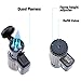 Torch Lighter 2 Pack Quad Jet Flame Lighter Refillable Butane Lighter 4 Jet Torch Lighters-Butane Not Included (Black & Beige)thumb 3