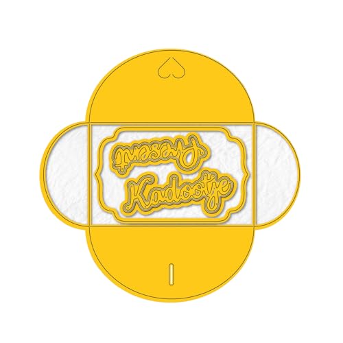 Nellie's Choice SD297 Stanzschablone Geschenkkarte Umschlag Cutting Die-Schablone zum Falten-14,6 x 14,2 cm-für Kartengestaltung-Bastel Scrapbooking und DIY-Scrapbook Zubehör, Gelb, 146 x 142mm