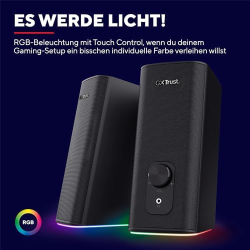 Cetic Bluetooth Lautsprecher 2.0 RGB LED Beleuchtung, 18W (10W RMS)