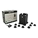 Ozco 51707 Ironwood 4x4 Post Base, Black Galvanized Steel, Hex Cap Nuts Included (1 per Pack)