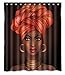 KXMDXA African American Woman Pretty Girl Shower Curtain Polyester Fabric Shower Curtain Size 60 X 72 Inch