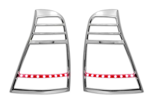 Razer Auto 2003-2009 Toyota 4Runner Chrome Led Tail Light Bezel Trim Cover