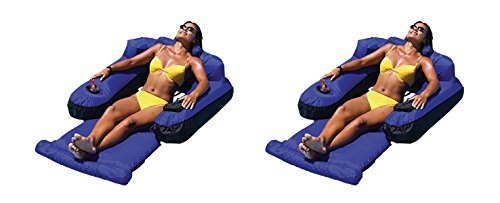 2) New Swimline 9047 Swimming Pool Fabric Inflatable Ultimate Floating Loungers