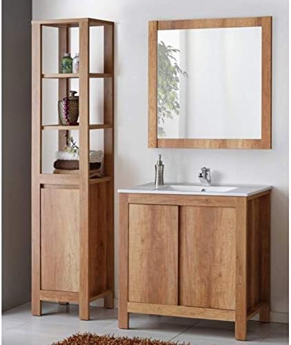 Comad Ensemble Meubles De Salle De Bain Complet Bois 80 Cm Classic Oak Amazon Fr Cuisine Maison