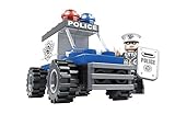 City Police Riot Patrol Car 33pc Ausini Educational Building Blocks Set - Best Gift for Boys and Girls