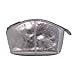 ili New York 6480 Leather Cosmetic Makeup Case (Silver)