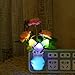 LED Night Light with Light Sensor, Hotsaleglobal 1 Pack Mushroom Lamp Color Changing Plug-in Night Lamp Energy Saving Wall Light for Kids Babies Adults (3 Orange Flower Heads)