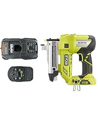 Ryobi One+ Plus 18 V Air Strike 23 calibre 1 3 8 pulgadas sin cable sin cabeza Pin Nailer P318, batería y cargador Combo Kit (Bulk Packed) (certificado reacondicionado)