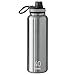 Takeya Originals Vacuum-Insulated Stainless-Steel Water Bottle, 40oz, Steel