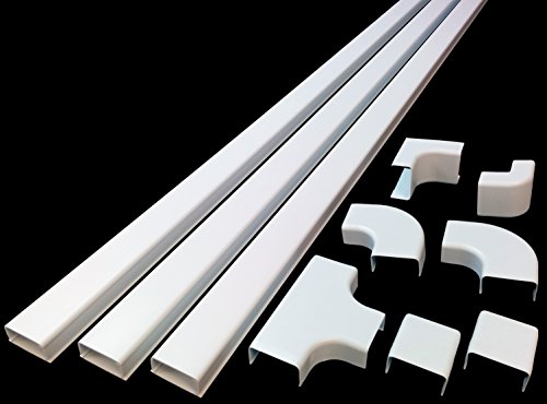 EXTRA LARGE Latching Cable Raceway Kit - White