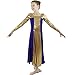Danzcue Girls Metallic Color Block Long Sleeve Praise Dance Dress