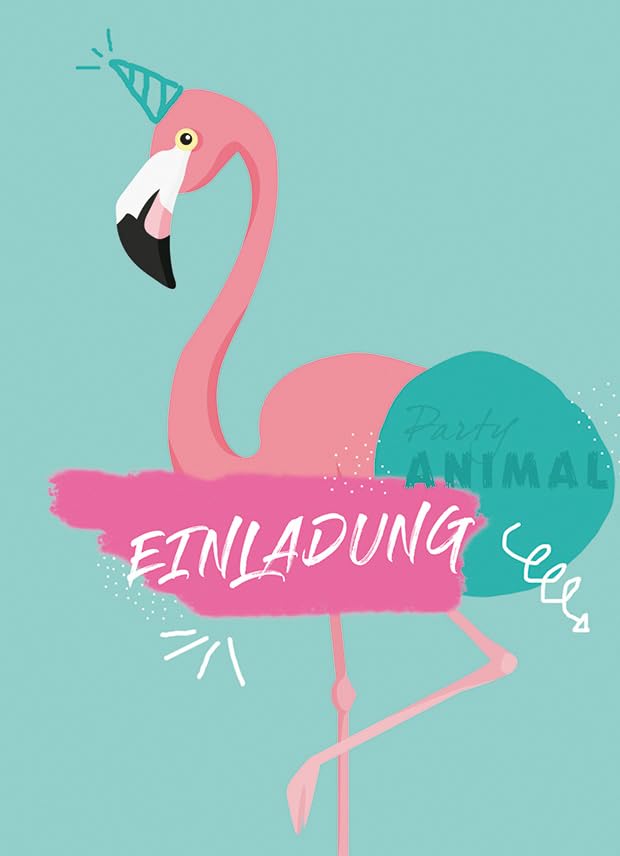 Flamingo Invitation Card 10.5 x 14.5 cm