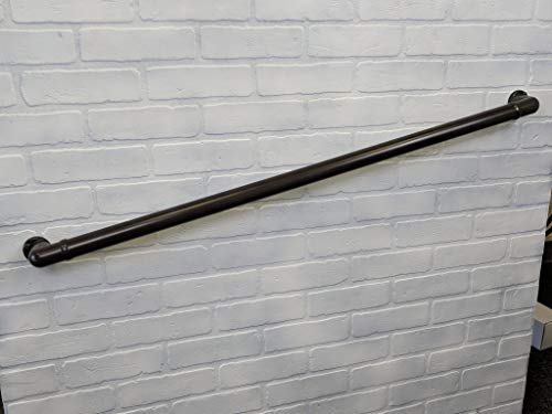 Aluminum Handrail Direct CHR 10' Handrail Section with Returns - ADA Compliant - Chocolate