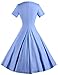 GownTown Women's 1950s Retro Vintage V-Neck Party Swing Dress Cocktail Dress