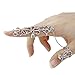 Knuckle Rings, Multiple Finger Stack Rings Adjustable Knuckle Chain Link Ring Bling Fashion Jewelry for Women Girls