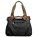 z-joyee Women's Ladies Casual Vintage Hobo Canvas Daily Purse Top Handle Shoulder Tote Shopper Handbag Satchel Bag,Black