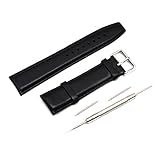 Moto 360 Watch 2nd Gen 22mm Leather Band - MOTONG 22mm Replacement Genuine Leather Watch Band Strap Bracelet For Motorola Moto 360 Watch 2nd Gen,Men's 46mm (Genuine Leather Black)