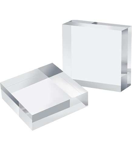 CiaoHER 4 Inch Acrylic Display Riser Block - Clear Round Stand For Collectibles, Jewelry, Figures