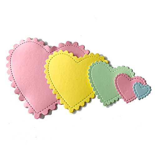 Metal Cutting Dies Emboss Stencil in Dies-Cutting Machine for Scrapbooking Card Making (Heart)