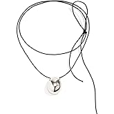 Hewill Double Layer Heart Pendant Necklace Gold Silver Plated Chunky Heart Necklace Choker for Women Prom Necklace Jewelry Gift