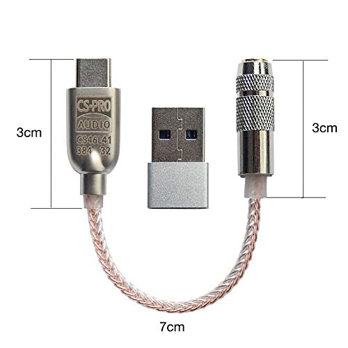 USB C hoofdtelefoon adapter,Type-C hoofdtelefoon adapter,384KHz-32bit USB C to 3.5mm Adapter,HiFi DAC Chip voor Pixel 2… - Afbeelding 8