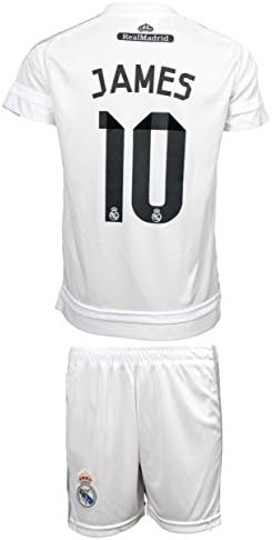 Real Madrıd #10 James Rogriguez 2015 / 2016 Home - Kids Jersey &amp; Shorts - Youth Sizes (X-Large / 10-11 ages)