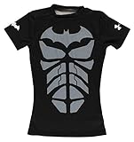Boys Under Armour Super Hero Fitted Baselayer Batman Shirt Black
