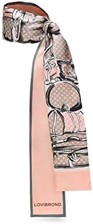 Luxury Fashion LOVI TRUNKS MONOGRAM CONFIDENTIAL SILK Rose poudre BANDEAU Headband scarf waist belt wrist Bag Hair accessory M73965