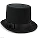Jacobson Hat Company Deluxe Felt High Crown Costume Top Hat 23734 Victorian Dickens,Black,Large
