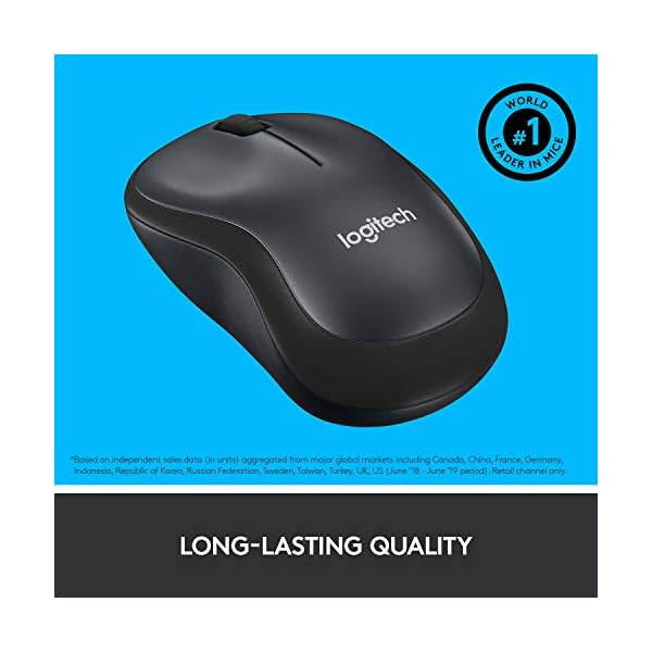 Logitech-M220-Wireless-Mouse-Silent-Buttons-24-GHz-with-USB-Mini-Receiver-1000-DPI-Optical-Tracking-18-Month-Battery-Life-Ambidextrous-PC-Mac-Laptop-Charcoal-Grey Logitech M220 SILENT Wireless Mouse, 2.4 GHz with USB Receiver, 1000 DPI Optical Tracking, 18-Month Battery…
