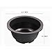 MUZHI 12PACK Matte Black Succulent Bonsai Round Planter Bowl Pot with Drainage, Plastic Cactus Flat Garden Plant Bowl Pots 6.3”