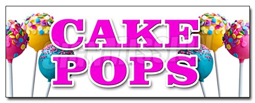 36" Cake POPS Decal Sticker on a Stick Gifts Holiday Homemade Snack Fresh
