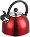 Zanzer 2.5 Liter Whistling Tea Kettle - Modern Stainless Steel Whistling Tea Pot for Stovetop with Cool Grip Ergonomic Handle
