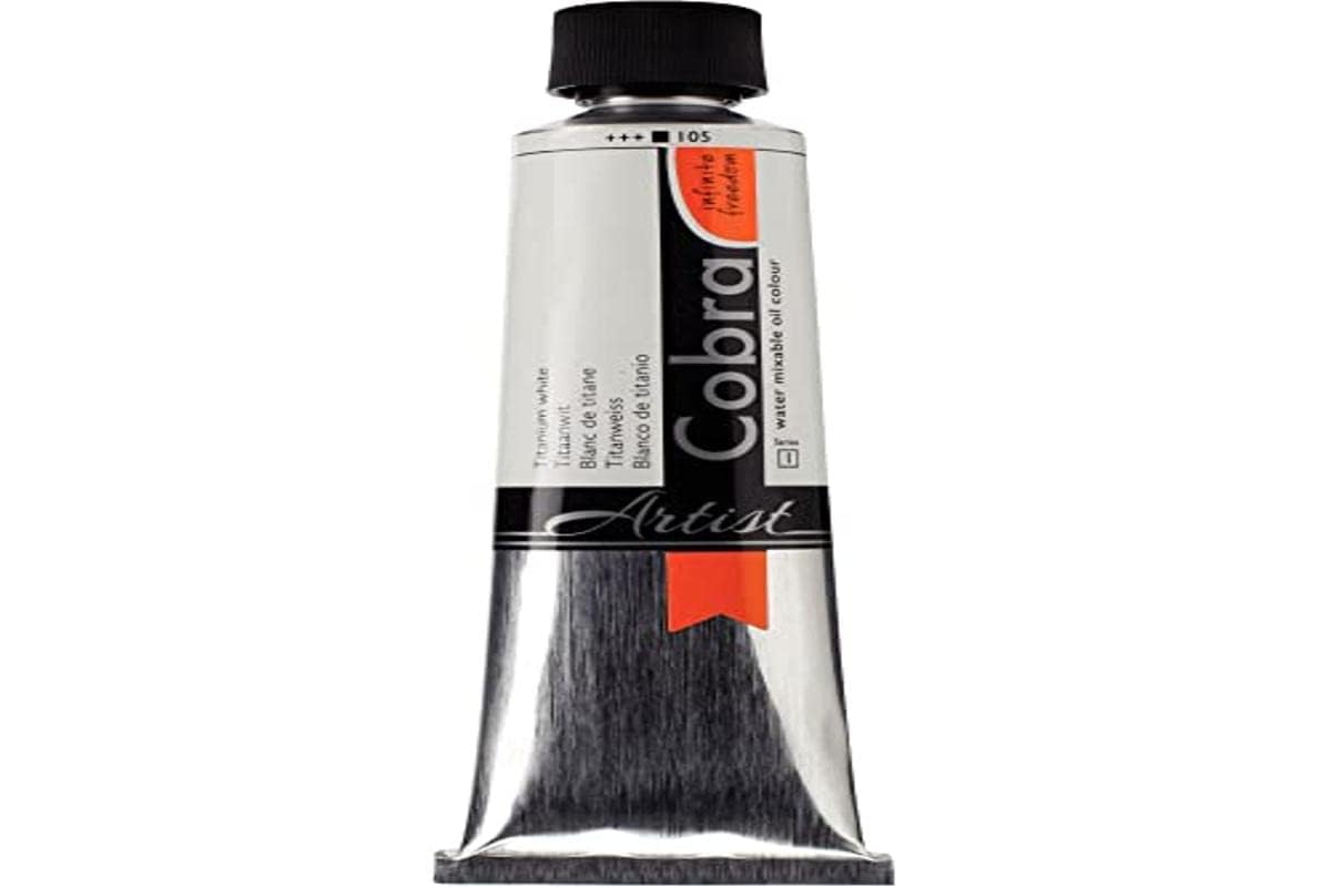 Cobra Talens wassermischbare Ölfarben, 150 ml, 105 Titanweiss