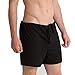 Cottonique Men's Drawstring Loose Boxer Shorts (S/M, Black)